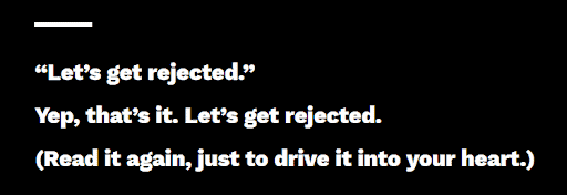 Let's get rejected read it again