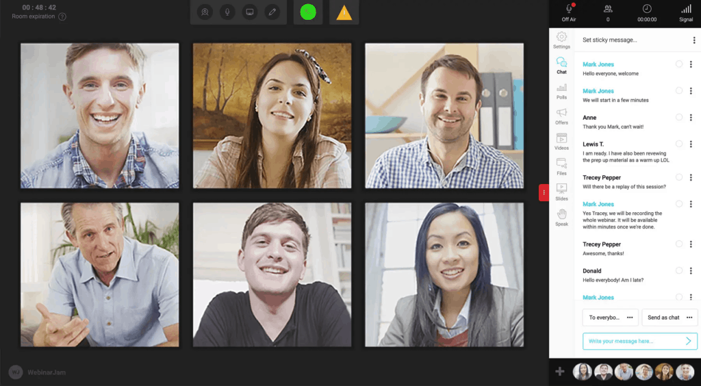 What a potential multiple instructor Webinar on WebinarJam could look like
