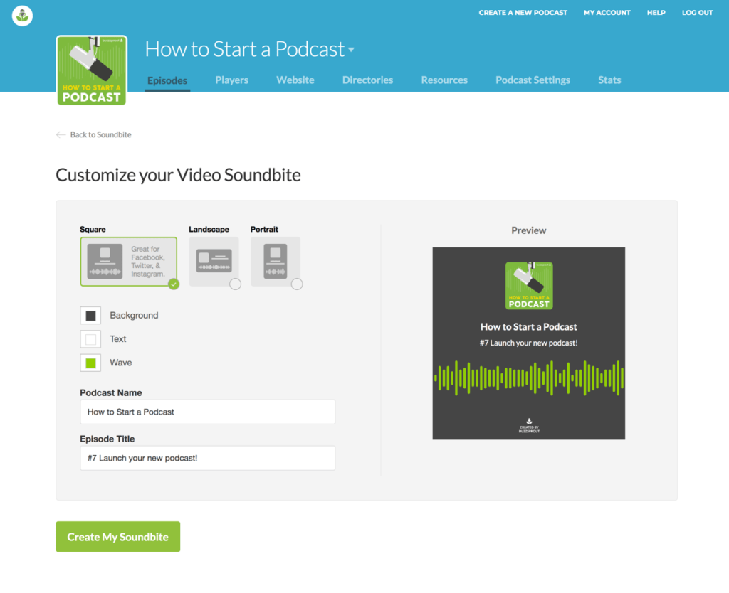Customizing your soundbite
