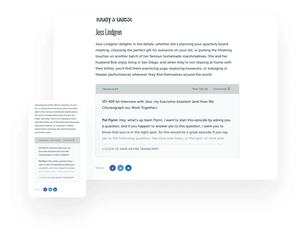 Transcript for your Podcast