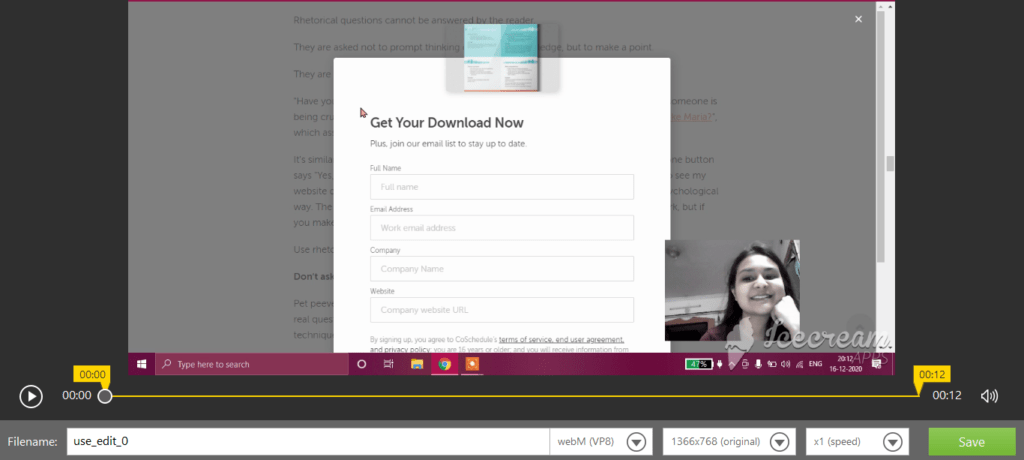 Ice Cream Screen Recorder for the best screen recorders