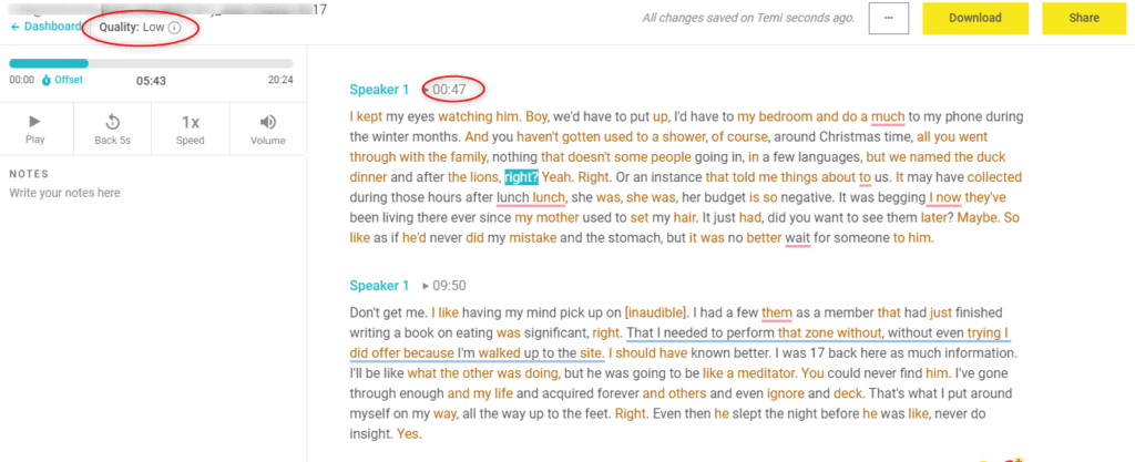 Temi Transcription Software