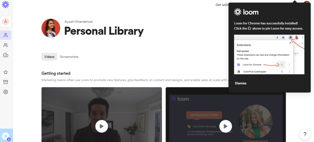 Loom Video Hosting Website