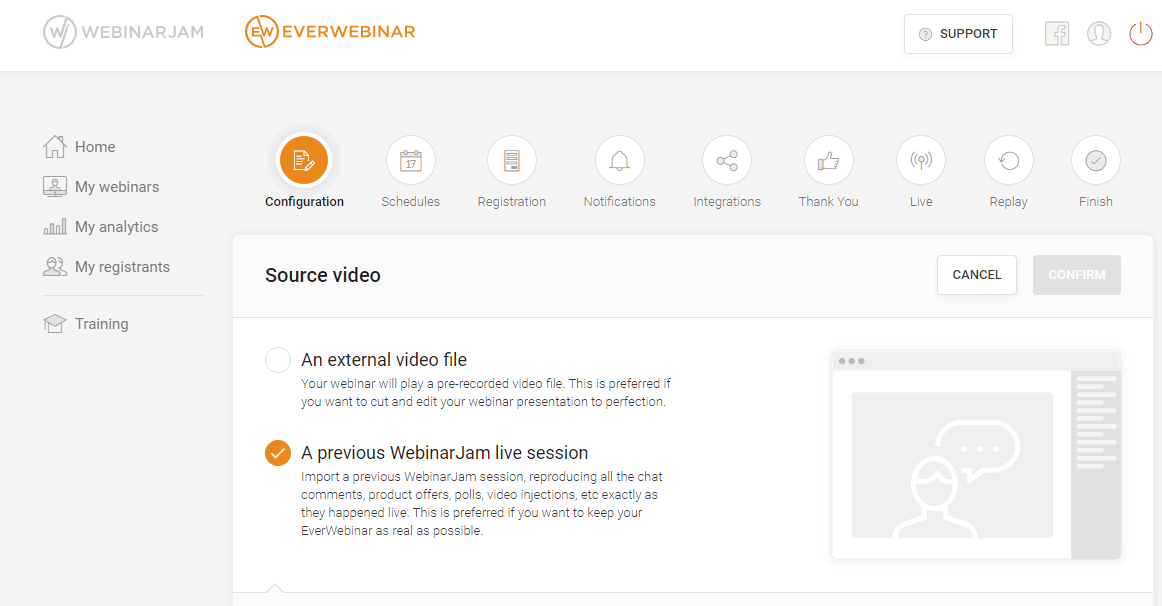 WebinarJam live webinar dashboard