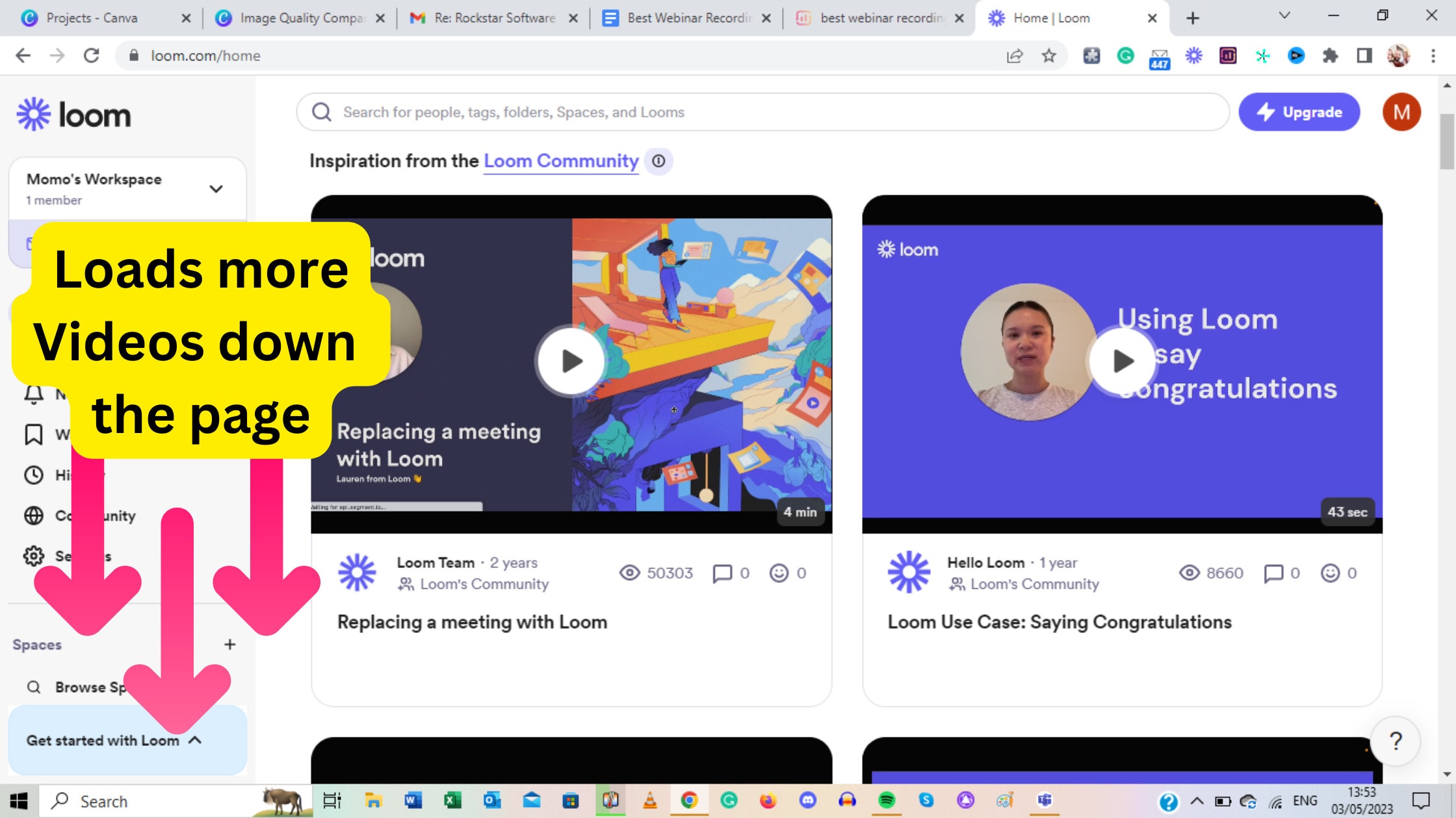 Loom has top-level pre-recording capabilities, making it the entrepreneurs go-to tool