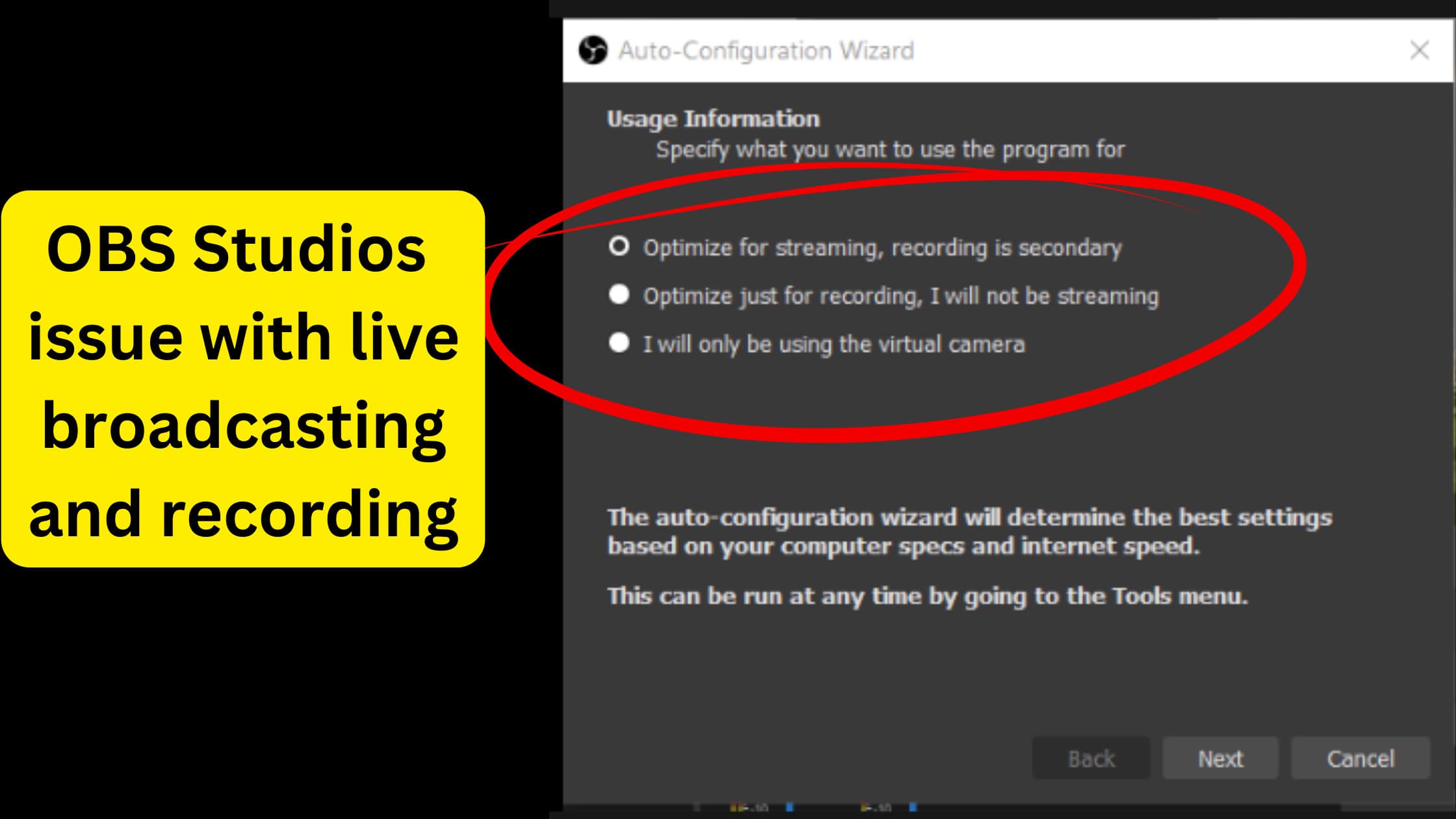 OBS Studios is an excellent screen recorder but not suitable for larger webinars