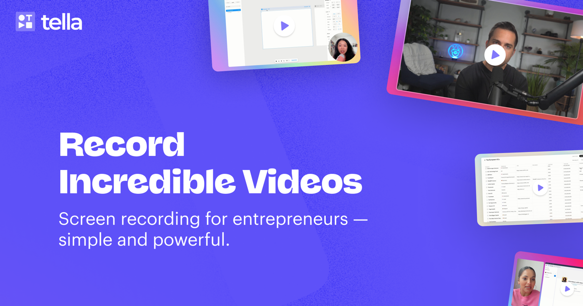 Tella screen recorder screenshot