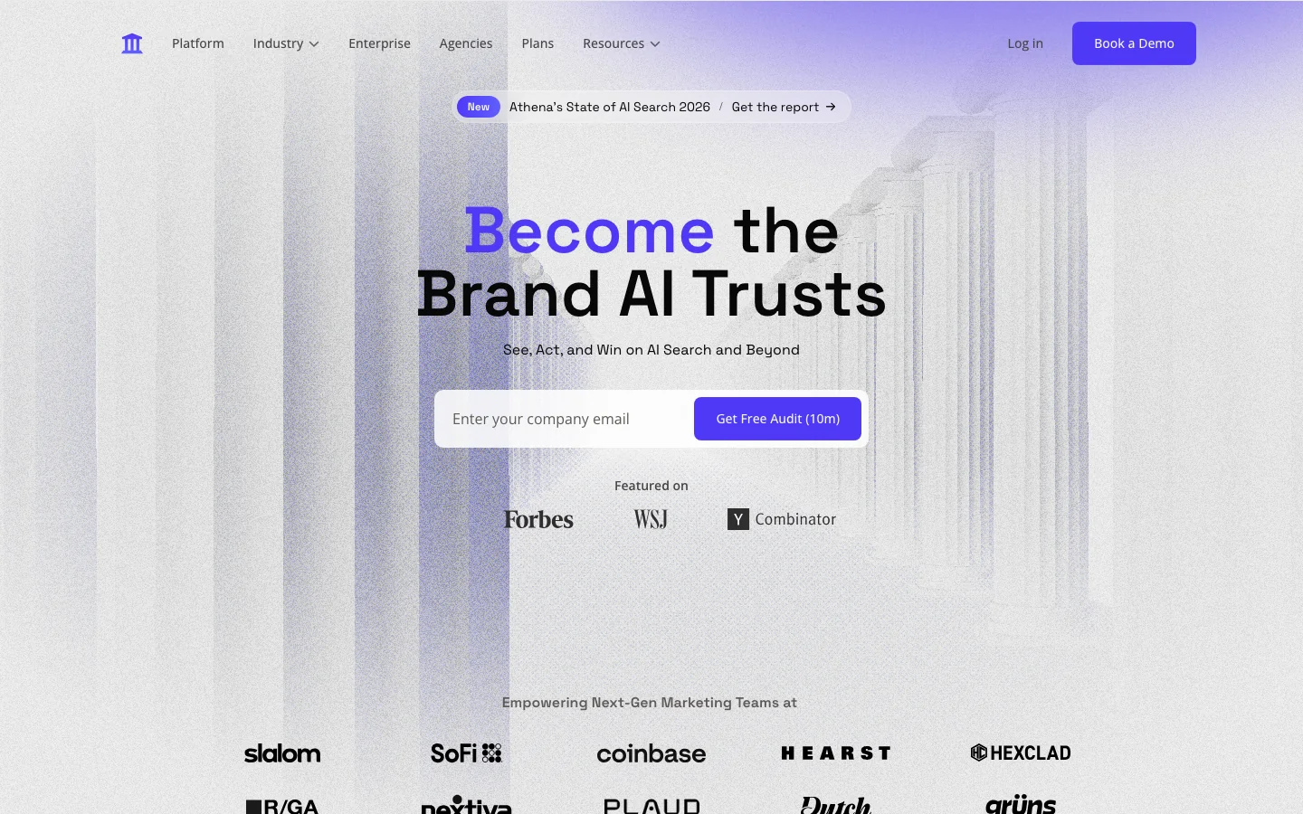 AthenaHQ homepage