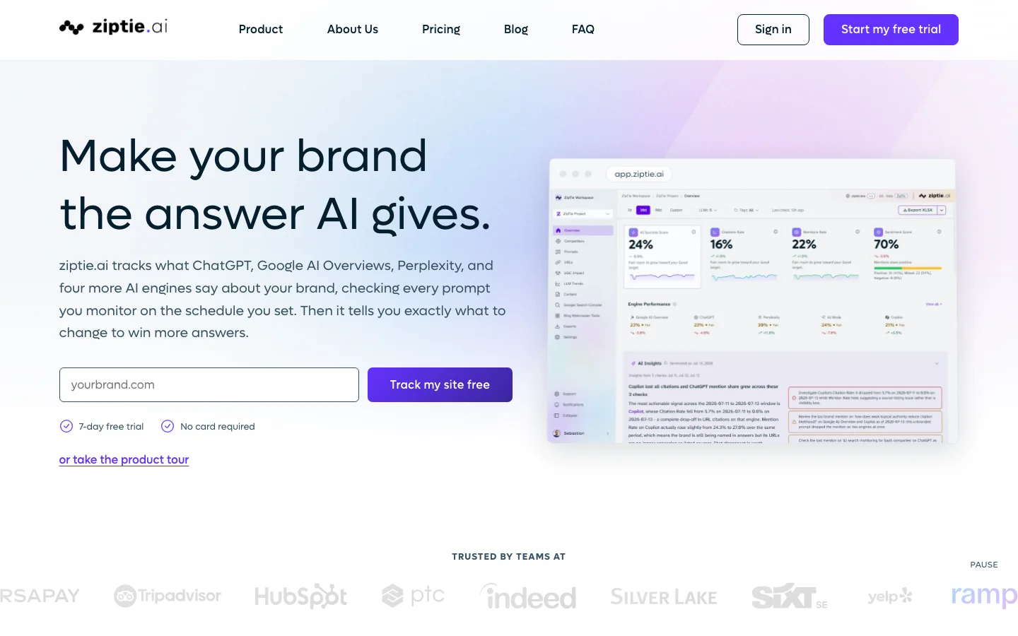 ZipTie homepage